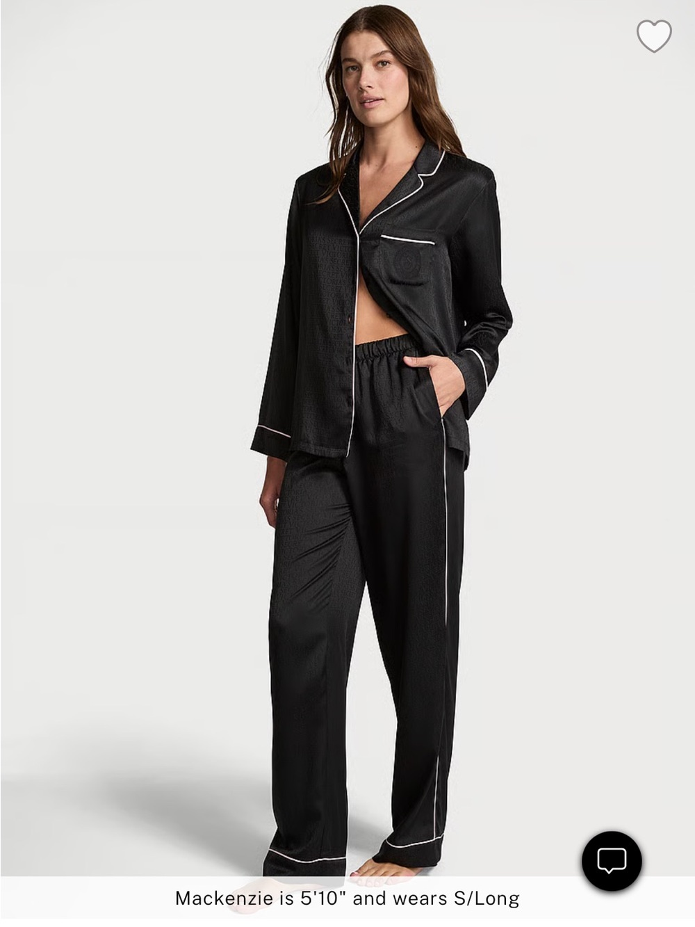 Victoria’s Secret Signature Satin Pajama Top